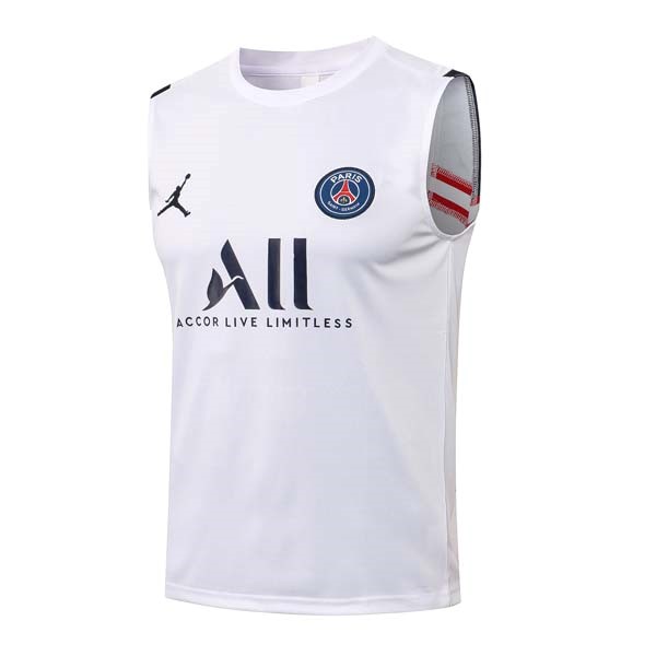 Camiseta Paris Saint Germain Sin Mangas 2022 Blanco
